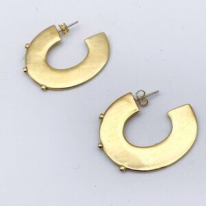 Elizabeth and James Flat Hoop Earrings 925 Gold Plated